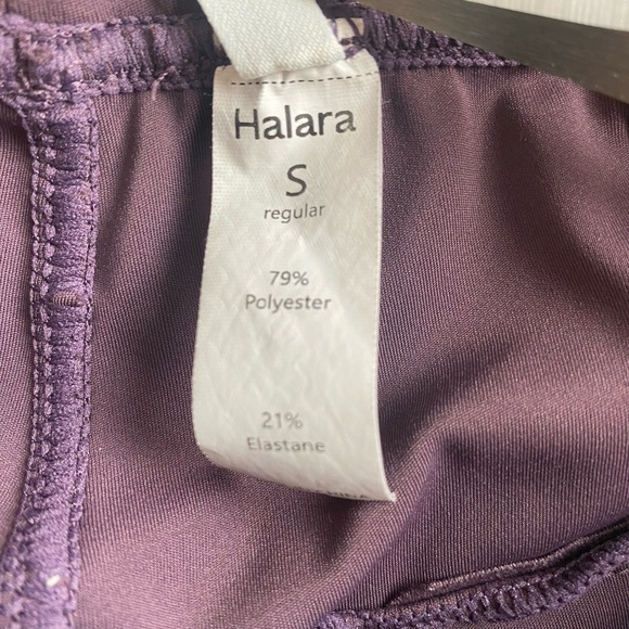 Halara Pants Womens Small Purple High Waisted Flare Pleated Pockets Workwear EUC - Picture 7 of 10